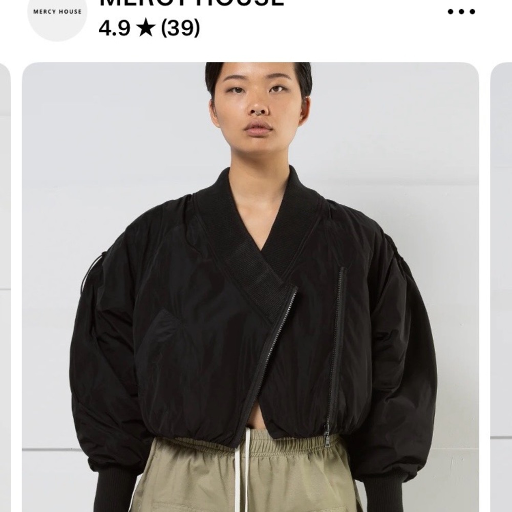 Women's Black Wrap Bomber Jacket